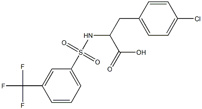 3-(4-chlorophenyl)-2-({[3-(trifluoromethyl)phenyl]sulfonyl}amino)propanoic acid 结构式