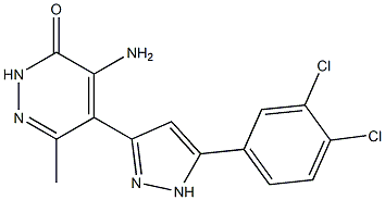 4-amino-5-[5-(3,4-dichlorophenyl)-1H-pyrazol-3-yl]-6-methyl-2,3-dihydropyridazin-3-one 结构式