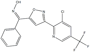 {3-[3-chloro-5-(trifluoromethyl)-2-pyridinyl]-5-isoxazolyl}(phenyl)methanone oxime 结构式