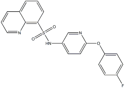 N8-[6-(4-fluorophenoxy)-3-pyridyl]quinoline-8-sulfonamide 结构式