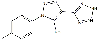 1-(4-methylphenyl)-4-(2H-1,2,3,4-tetraazol-5-yl)-1H-pyrazol-5-amine 结构式