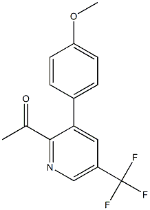 1-[3-(4-methoxyphenyl)-5-(trifluoromethyl)-2-pyridinyl]-1-ethanone 结构式