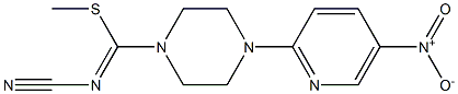 methyl N-cyano-4-(5-nitropyridin-2-yl)tetrahydropyrazine-1(2H)-carbimidothioate 结构式