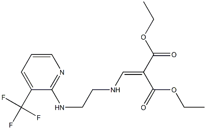 diethyl 2-{[(2-{[3-(trifluoromethyl)-2-pyridinyl]amino}ethyl)amino]methylene}malonate 结构式