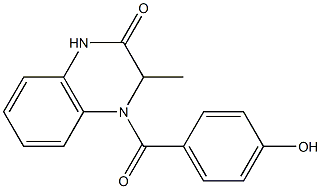 4-(4-hydroxybenzoyl)-3-methyl-3,4-dihydro-2(1H)-quinoxalinone 结构式