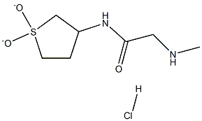 N-(1,1-dioxidotetrahydrothien-3-yl)-2-(methylamino)acetamide hydrochloride 结构式