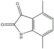 4,7-dimethyl-1H-indole-2,3-dione 结构式