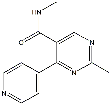 N,2-dimethyl-4-(4-pyridinyl)-5-pyrimidinecarboxamide 结构式