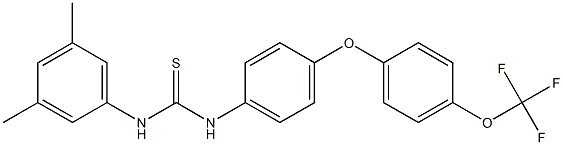 N-(3,5-dimethylphenyl)-N'-{4-[4-(trifluoromethoxy)phenoxy]phenyl}thiourea 结构式