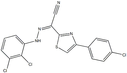 2-[4-(4-chlorophenyl)-1,3-thiazol-2-yl]-2-[2-(2,3-dichlorophenyl)hydrazono]acetonitrile 结构式