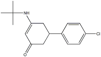3-(tert-butylamino)-5-(4-chlorophenyl)cyclohex-2-en-1-one 结构式