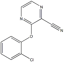 3-(2-chlorophenoxy)-2-pyrazinecarbonitrile 结构式