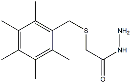 2-[(2,3,4,5,6-pentamethylbenzyl)thio]ethanohydrazide 结构式