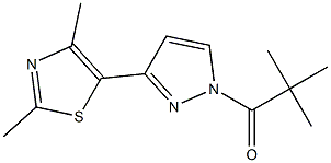 1-[3-(2,4-dimethyl-1,3-thiazol-5-yl)-1H-pyrazol-1-yl]-2,2-dimethylpropan-1-one 结构式