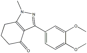 3-(3,4-dimethoxyphenyl)-1-methyl-1,5,6,7-tetrahydro-4H-indazol-4-one 结构式