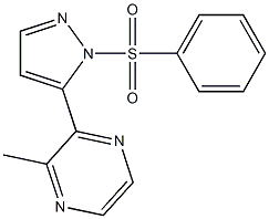 2-methyl-3-[1-(phenylsulfonyl)-1H-pyrazol-5-yl]pyrazine 结构式