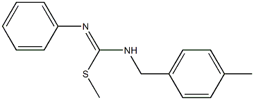 1-methyl-4-({[(methylsulfanyl)(phenylimino)methyl]amino}methyl)benzene 结构式