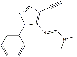 N'-(4-cyano-1-phenyl-1H-pyrazol-5-yl)-N,N-dimethyliminoformamide 结构式