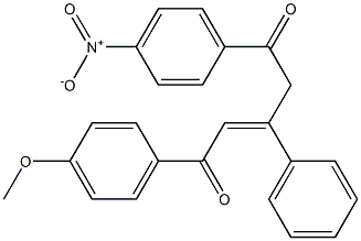 1-(4-methoxyphenyl)-5-(4-nitrophenyl)-3-phenylpent-2-ene-1,5-dione 结构式