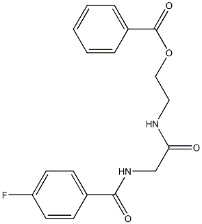 2-({2-[(4-fluorobenzoyl)amino]acetyl}amino)ethyl benzenecarboxylate 结构式