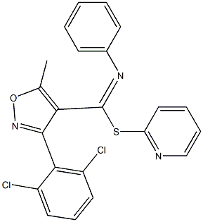 4-(2-pyridyl) N4-phenyl-3-(2,6-dichlorophenyl)-5-methylisoxazole-4-carboxim idothioate 结构式