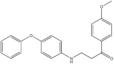 1-(4-methoxyphenyl)-3-(4-phenoxyanilino)-1-propanone 结构式