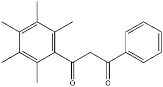 1-(2,3,4,5,6-pentamethylphenyl)-3-phenylpropane-1,3-dione 结构式