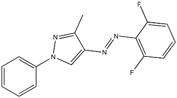 4-[2-(2,6-difluorophenyl)diaz-1-enyl]-3-methyl-1-phenyl-1H-pyrazole 结构式