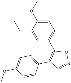 5-(3-ethyl-4-methoxyphenyl)-4-(4-methoxyphenyl) isoxazole 结构式