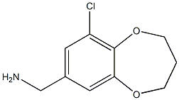 (6-chloro-3,4-dihydro-2H-benzo[b][1,4]dioxepin-8-yl)methanamine 结构式