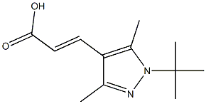(E)-3-(1-tert-butyl-3,5-dimethyl-1H-pyrazol-4-yl)acrylic acid 结构式