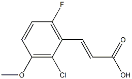 (E)-3-(2-chloro-6-fluoro-3-methoxyphenyl)acrylic acid 结构式