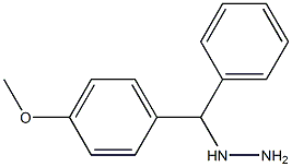 1-((4-methoxyphenyl)(phenyl)methyl)hydrazine 结构式