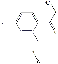 2-amino-1-(4-chloro-2-methylphenyl)ethanone hydrochloride 结构式