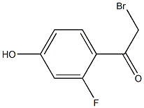 2-bromo-1-(2-fluoro-4-hydroxyphenyl)ethanone 结构式
