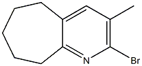 2-bromo-6,7,8,9-tetrahydro-3-methyl-5H-cyclohepta[b]pyridine 结构式