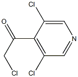 2-chloro-1-(3,5-dichloropyridin-4-yl)ethanone 结构式