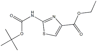 2-TERT-BUTOXYCARBONYLAMINO-THIAZOLE-4-CARBOXYLIC ACID ETHYL ESTER 结构式