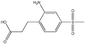 3-(2-amino-4-(methylsulfonyl)phenyl)propanoic acid 结构式