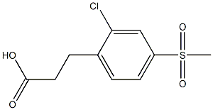 3-(2-chloro-4-(methylsulfonyl)phenyl)propanoic acid 结构式