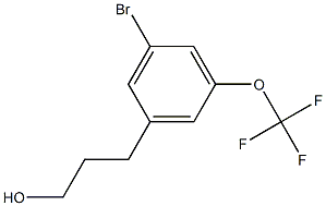 3-(3-bromo-5-(trifluoromethoxy)phenyl)propan-1-ol 结构式