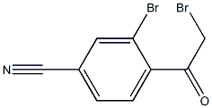 3-bromo-4-(2-bromoacetyl)benzonitrile 结构式