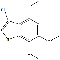 3-chloro-4,6,7-trimethoxybenzo[b]thiophene 结构式