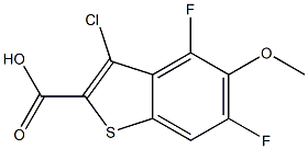 3-chloro-4,6-difluoro-5-methoxybenzo[b]thiophene-2-carboxylic acid 结构式
