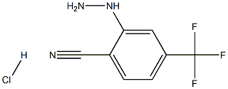 4-(trifluoromethyl)-2-hydrazinylbenzonitrile hydrochloride 结构式