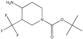 4-Amino-3-trifluoromethyl-piperidine-1-carboxylic acid tert-butyl ester 结构式
