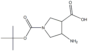 4-Amino-pyrrolidine-1,3-dicarboxylic acid 1-tert-butyl ester 结构式