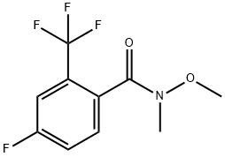 4-fluoro-N-methoxy-N-methyl-2-(trifluoromethyl)benzamide 结构式