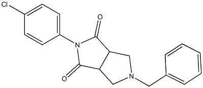 5-benzyl-2-(4-chlorophenyl)-tetrahydropyrrolo[3,4-c]pyrrole-1,3(2H,3aH)-dione 结构式