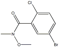 5-bromo-2-chloro-N-methoxy-N-methylbenzamide 结构式